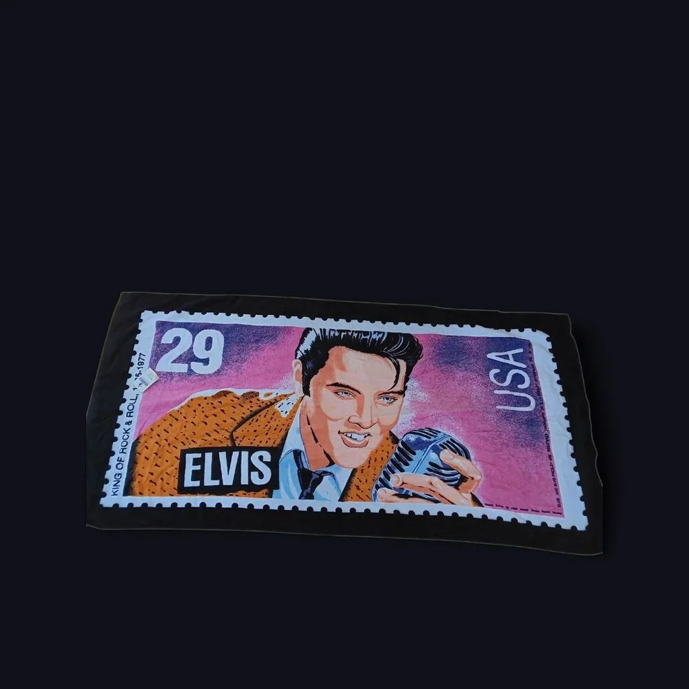New Elvis Presley King of Rock and Roll Beach Stamp Towel Pool Wrap Vintage 1992